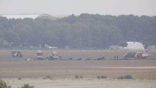 Se estrella un avión en la base de Torrejón y fallece el piloto