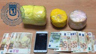 Heroína confiscada por la Policía Municipal.