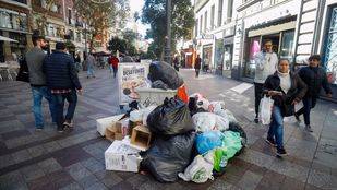 Así está Madrid tras el primer día de la huelga de basuras