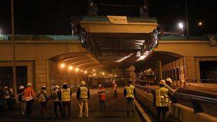 Trabajos de reparación del puente de la avenida del Mediterráneo.