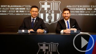 Messi renueva con el FC Barcelona hasta 2021