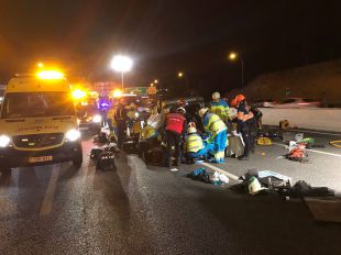 Tres heridos en un accidente en Leganés