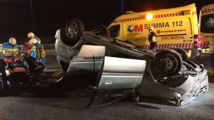 Accidente entre dos coches en la M-40 a la altura de Leganés