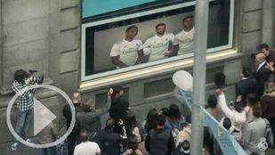 Asensio, Casemiro y Nacho: risas y emoción en la Gran Vía