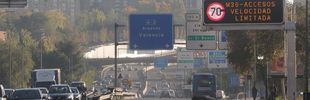Velocidad limitada en la M-30 y en las vías de acceso a la capital