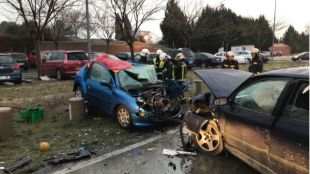 Heridos tras chocar sus vehículos en Vicálvaro