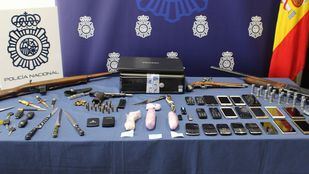 Artículos confiscados por la Policía Nacional