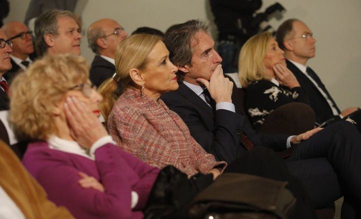 Carmena, Cifuentes, De la Serna y Dancausa durante la presentación.