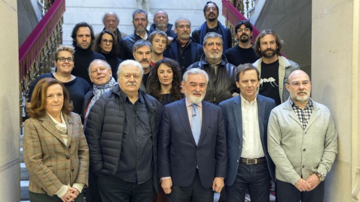 El equipo de 'El concierto de San Ovidio', en la Real Academia.