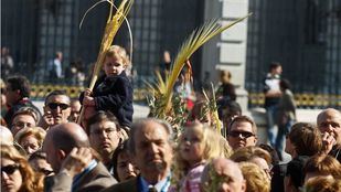 Procesión de los Ramos o Palmas el Domingo de Ramos en Semana Santa.