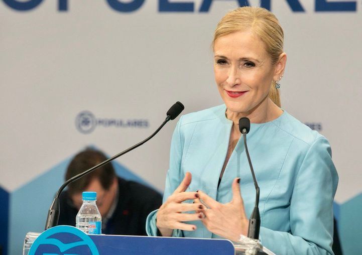 Cristina Cifuentes, en la última reunión con la dirección del partido