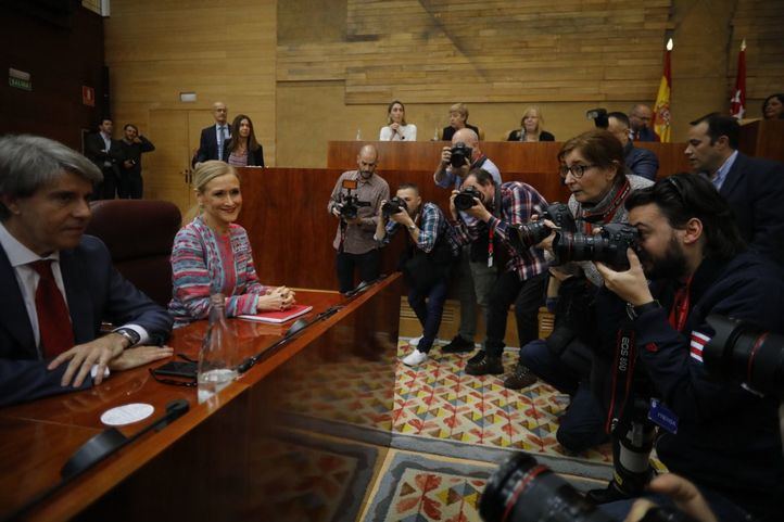 La presidenta de la Comunidad de Madrid, Cristina Cifuentes, comparece a petición de los grupos de la oposición para que explique las circunstacias de su master en la universidad Rey Juan Carlos.