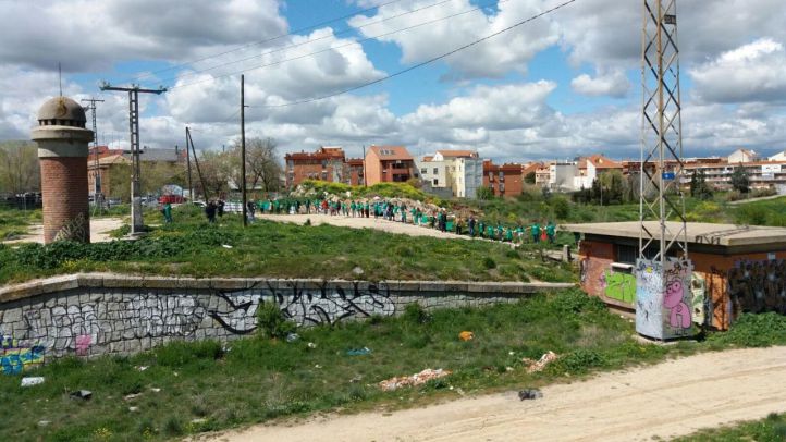 Cadena humana para pedir la aprobación de Madrid Nuevo Norte