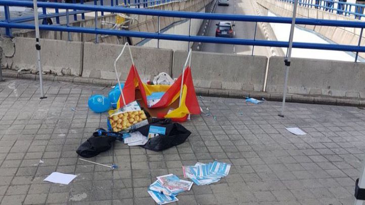 Mesa informativa del PP de Chamberí