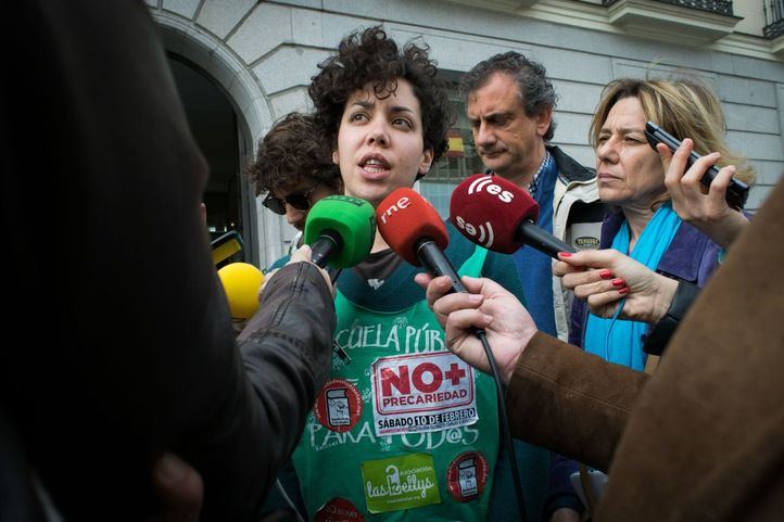 La Plataforma Regional por la Escuela Pública de Madrid presentó las protestas este lunes ante la Consejería de Educación.