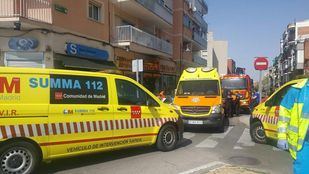 La ambulancia del SUMMA 112, en el lugar de los hechos.