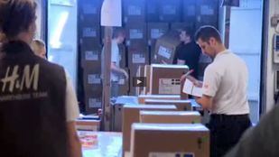 Paros este lunes en el centro logístico de H&M en Torrejón