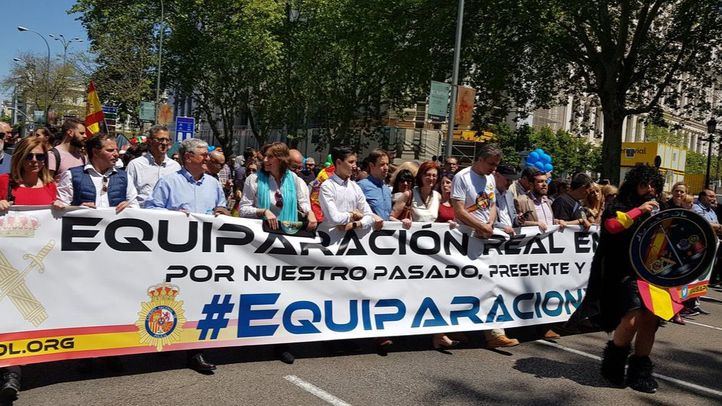 Manifestación de Jusapol por la equiparación salarial