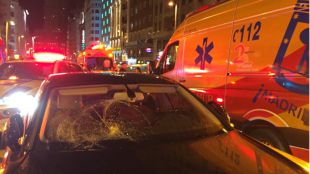 En estado grave, un hombre atropellado en la Gran Vía