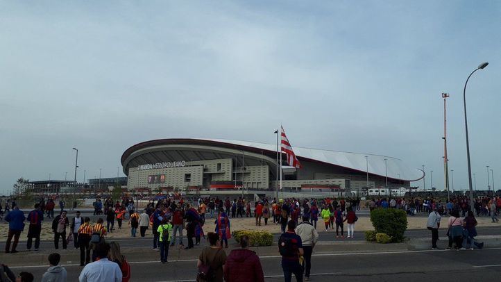 Ambiente en el Wanda Metropolitano antes de la final de la Copa del Rey