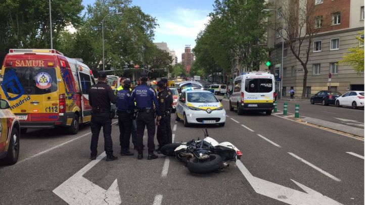 Accidente de tráfico en la calle María de Molina