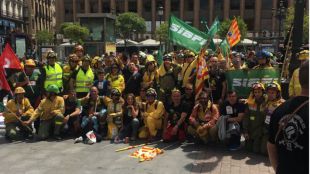 Bomberos forestales se manifiestan por un Estatuto Básico
