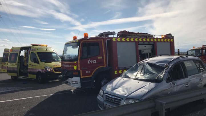 Accidente en la M-50 a la altura de Alcorcón