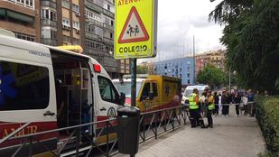 Un conductor sufre un infarto e invade la acera en Arganzuela