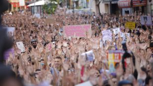 A gritos por Gran Vía: las feministas toman la calle