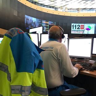 Un motorista, muy grave en un choque múltiple