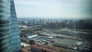 Vistas desde la Torre de Cristal de la zona de Chamartín Norte.