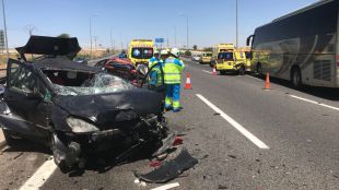 Heridas seis personas tras un choque múltiple en la A-4