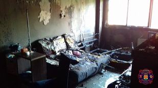 Rescatado un niño de un incendio en Alcorcón