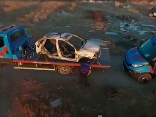 Hallados seis coches calcinados en un descampado cerca de la Cañada