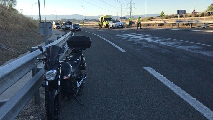 Accidente de moto en la M-12.