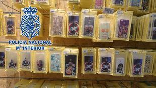 Material incautado por la Policía Nacional.