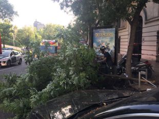 Un coche deja tres heridos tras empotrarse contra una terraza