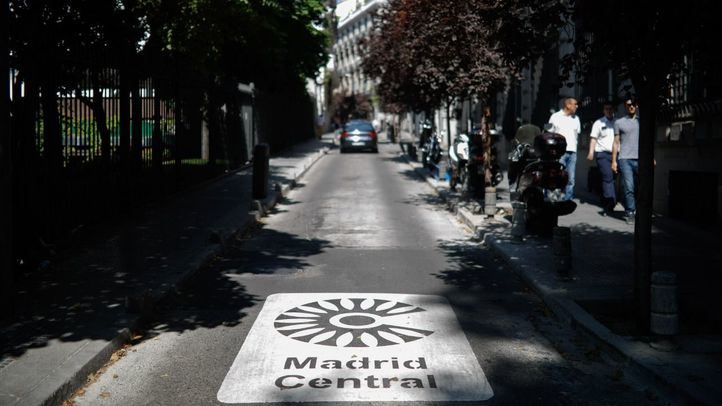 Señalización horizontal de Madrid Central.