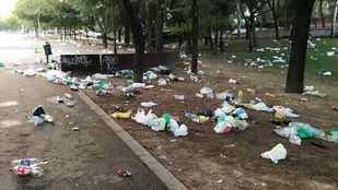 Parque de Andalucía tras el festival Amanecer Bailando en Móstoles.