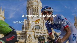 La última etapa de La Vuelta a España comienza en Alcorcón y acaba en Cibeles.