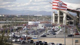 Accesos al estadio en un día de partido.