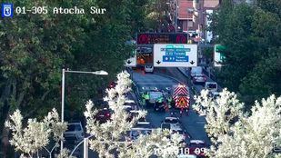 El tráfico está cortado en el túnel de Santa María de la Cabeza