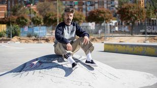Sergio Jiménez, en el solar del barrio de Campamento.