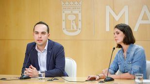 José Manuel Calvo y Rita Maestre, tras la Junta de Gobierno de este jueves.
