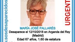 La Guardia Civil y la Policía Local de Arganda han pedido la colaboración ciudadana para localizar a María José Pallarés, vecina de Arganda del Rey y vista por última vez el pasado 12 de.octubre en Rivas.