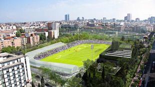 Recreación del futuro Estadio de Vallehermoso.