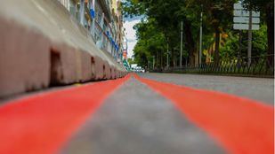 Líneas rojas que delimitan el área Madrid Central.