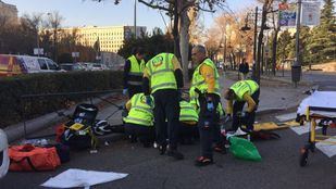 Herido grave un motorista tras una colisión en la Castellana