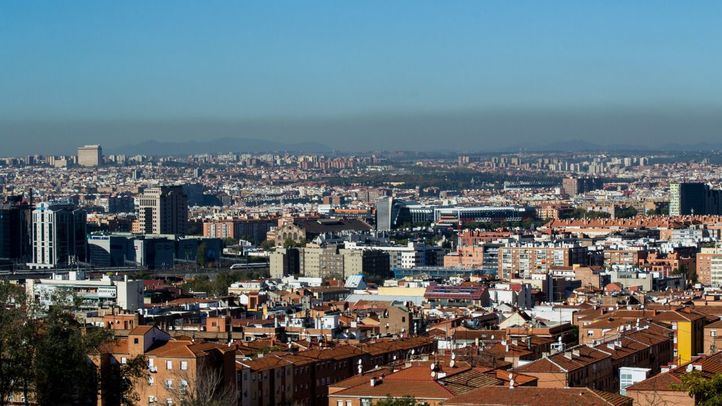 Boina de contaminación en Madrid.