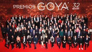 Foto de familia de los nominados a los Premios Goya 2018
